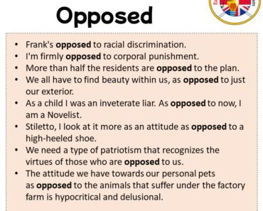 Examples of 'Oppose' in a Sentence .